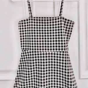 h&m black plaid dress